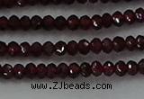 CGA517 15.5 inches 2*3mm faceted rondelle red garnet beads