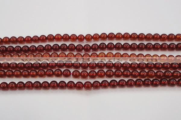 CGA611 15.5 inches 6mm AAA grade round natural orange garnet beads