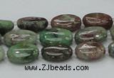 CGA65 15.5 inches 10*14mm oval red green garnet gemstone beads