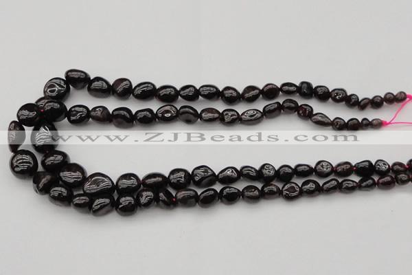 CGA656 15.5 inches 4*6mm - 10*14mm nuggets red garnet gemstone beads