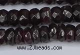 CGA678 15.5 inches 4*7mm faceted rondelle red garnet beads