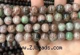 CGA687 15.5 inches 12mm round kashgar garnet beads wholesale