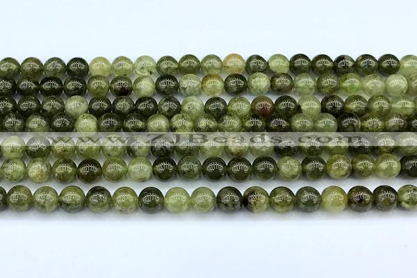 CGA841 15 inches 6mm round green garnet beads