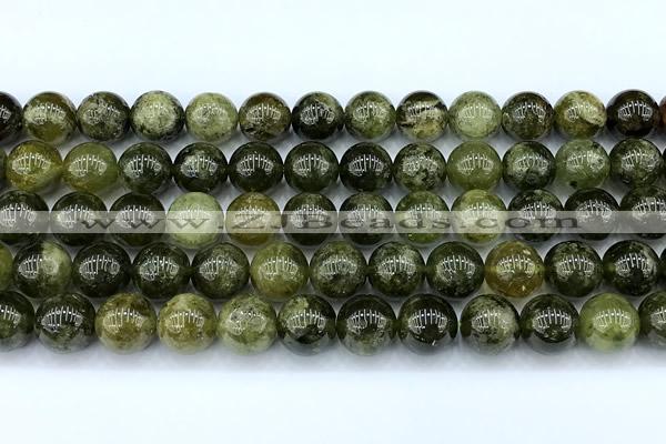 CGA843 15 inches 10mm round green garnet beads