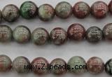 CGA87 15.5 inches 6mm round red green garnet gemstone beads