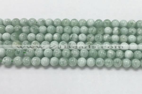 CGA900 15.5 inches 4mm round green angel skin gemstone beads