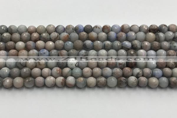 CGA920 15.5 inches 6mm faceted round blue angel skin beads wholesale