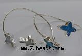 CGB1005 13*18mm - 15*20mm cross druzy agate bangles wholesale