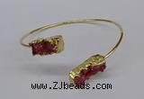 CGB1033 8*18mm - 10*20mm freeform druzy agate bangles