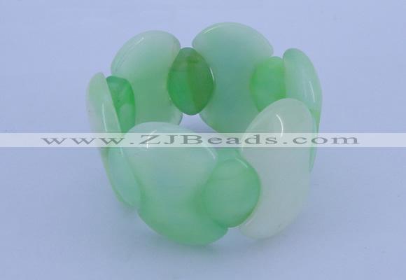 CGB150 8 inches fashion dyed white jade gemstone stretchy bracelet