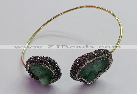 CGB1505 18*25mm - 20*28mm freeform druzy agate bangles wholesale