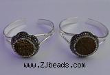 CGB2014 30mm flower druzy agate gemstone bangles wholesale