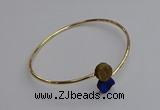 CGB2045 10mm coin plated druzy agate gemstone bangles wholesale