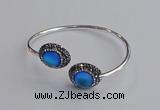 CGB2051 15*20mm oval glass bangles wholesale