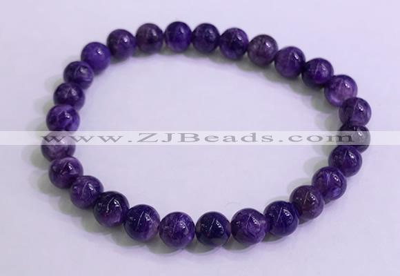 CGB2560 7.5 inches 7mm round charoite gemstone beaded bracelets