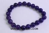 CGB2562 7.5 inches 9mm round charoite gemstone beaded bracelets