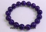 CGB2564 7.5 inches 12mm round charoite gemstone beaded bracelets