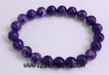 CGB2571 7.5 inches 9mm round charoite gemstone beaded bracelets