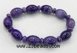 CGB2578 7.5 inches 13*17mm rice charoite gemstone bracelet