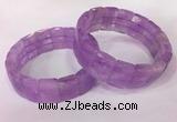 CGB2636 12*18mm faceted rectangle lavender amethyst bracelets