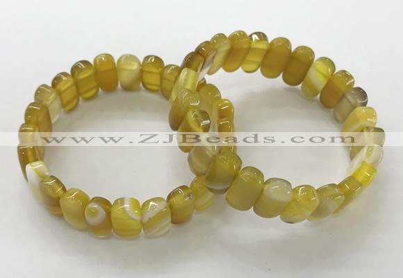 CGB3101 7.5 inches 8*15mm oval agate gemstone bracelets