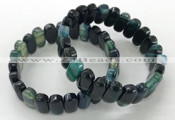 CGB3107 7.5 inches 8*15mm oval agate gemstone bracelets