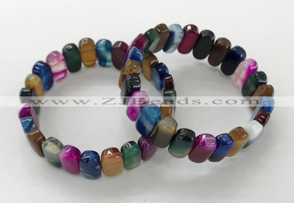 CGB3113 7.5 inches 8*15mm oval agate gemstone bracelets