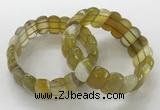 CGB3120 7.5 inches 10*20mm faceted oval agate bracelets