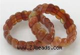 CGB3126 7.5 inches 10*20mm faceted oval agate bracelets