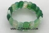 CGB3148 7.5 inches 11*23mm faceted oval agate bracelets