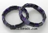 CGB3166 7.5 inches 12*15mm rectangle agate bracelets wholesale