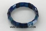 CGB3171 7.5 inches 12*15mm rectangle agate bracelets wholesale