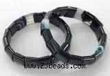 CGB3174 7.5 inches 12*15mm rectangle agate bracelets wholesale