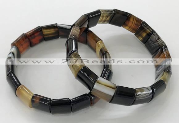 CGB3177 7.5 inches 12*15mm rectangle agate bracelets wholesale