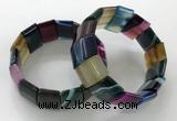 CGB3193 7.5 inches 15*25mm rectangle agate bracelets wholesale