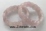 CGB3221 7.5 inches 12*20mm oval rose quartz bracelets