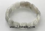 CGB3227 7.5 inches 12*20mm oval grey agate gemstone bracelets