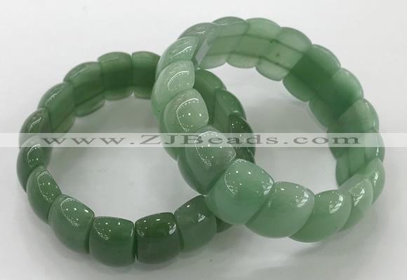 CGB3231 7.5 inches 12*20mm oval green aventurine bracelets