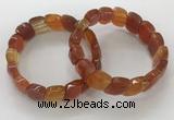 CGB3268 7.5 inches 10*15mm faceted marquise red agate bracelets