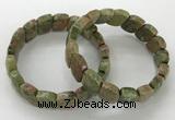 CGB3270 7.5 inches 10*15mm faceted marquise unakite bracelets