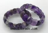 CGB3292 7.5 inches 10*20mm faceted oval amethyst bracelets