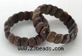 CGB3303 7.5 inches 10*20mm faceted oval yellow & red tiger eye bracelets