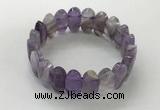 CGB3311 7.5 inches 10*20mm faceted oval amethyst bracelets