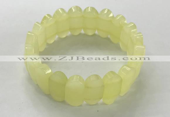 CGB3313 7.5 inches 10*20mm faceted oval lemon quartz bracelets