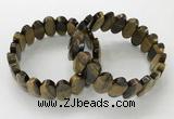 CGB3320 7.5 inches 10*20mm faceted oval yellow tiger eye bracelets