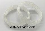 CGB3330 7.5 inches 10*15mm rectangle white crystal bracelets