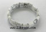 CGB3336 7.5 inches 10*15mm rectangle white howlite bracelets