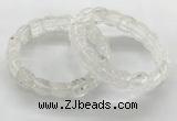 CGB3360 7.5 inches 10*15mm oval white crystal bracelets