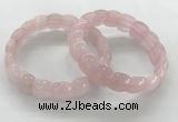 CGB3361 7.5 inches 10*15mm oval rose quartz bracelets