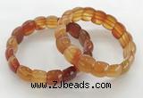 CGB3372 7.5 inches 10*15mm oval red agate bracelets